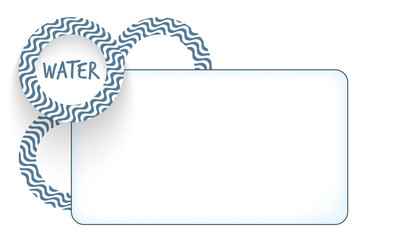 Poster - Abstract vector text frame with topic of water