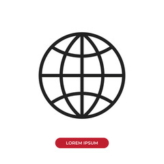 Fototapete - Globe vector icon