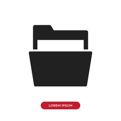Fototapete - Open folder vector icon