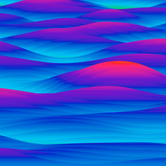 Sticker - Abstract colorful wavy background in bright rainbow colors.