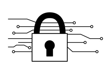 Sticker - security padlock protection circuit