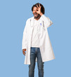© Asier - Handsome african american medical doctor cheerful and confident doing ok gesture, excited and screaming, concept of approval and success