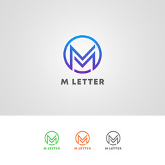 Professional M Letter Logo All Kinds Business