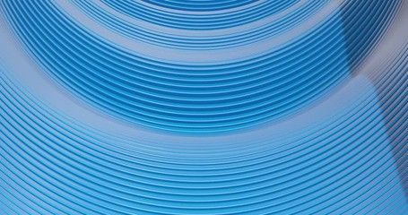 Wall Mural - Abstract 3d animation of blue 3d circle lines - looping 4k