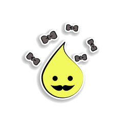 Aufkleber - emoji moustache sticker icon. Elements of Emoji in color icons. Simple icon for websites, web design, mobile app, info graphics