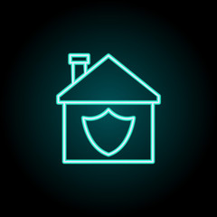 Aufkleber - house in icon. Elements of Bulding Landmarks in neon style icons. Simple icon for websites, web design, mobile app, info graphics