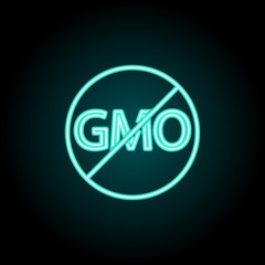 Aufkleber - No GMO outline icon. Elements of Ecology in neon style icons. Simple icon for websites, web design, mobile app, info graphics