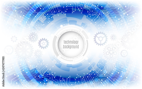 Futuristic Circle Elements Background Abstract Circuit Technology