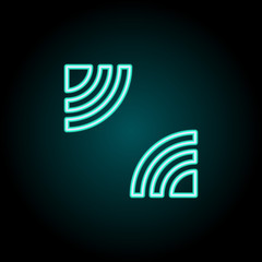 Aufkleber - Signal sign icon. Elements of Image in neon style icons. Simple icon for websites, web design, mobile app, info graphics