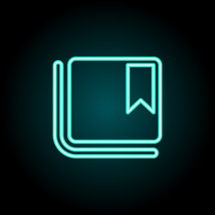 Poster - Bookmark sign icon. Elements of Image in neon style icons. Simple icon for websites, web design, mobile app, info graphics