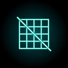Aufkleber - Grid off sign icon. Elements of Image in neon style icons. Simple icon for websites, web design, mobile app, info graphics