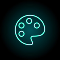 Aufkleber - Palette sign icon. Elements of Image in neon style icons. Simple icon for websites, web design, mobile app, info graphics