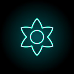 Aufkleber - Flower sign icon. Elements of Image in neon style icons. Simple icon for websites, web design, mobile app, info graphics