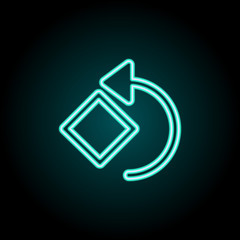 Poster - Rotate sign icon. Elements of Image in neon style icons. Simple icon for websites, web design, mobile app, info graphics