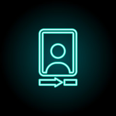 Aufkleber - Camera front sign icon. Elements of Image in neon style icons. Simple icon for websites, web design, mobile app, info graphics