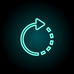 Poster - Rotate right sign icon. Elements of Image in neon style icons. Simple icon for websites, web design, mobile app, info graphics