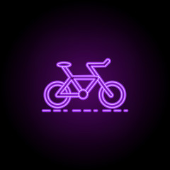 Canvas Print - eco transport outline icon. Elements of Ecology in neon style icons. Simple icon for websites, web design, mobile app, info graphics