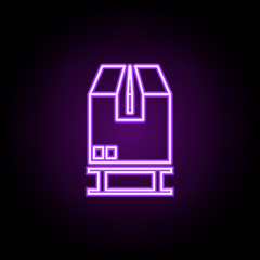 Poster - parcel on flights outline icon. Elements of Cargo logistic in neon style icons. Simple icon for websites, web design, mobile app, info graphics