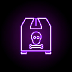 Sticker - dangerous premise outline icon. Elements of Cargo logistic in neon style icons. Simple icon for websites, web design, mobile app, info graphics