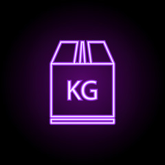 Poster - parcel weight outline icon. Elements of Cargo logistic in neon style icons. Simple icon for websites, web design, mobile app, info graphics