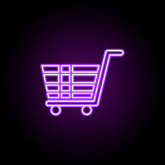 Poster - truck outline icon. Elements of Cargo logistic in neon style icons. Simple icon for websites, web design, mobile app, info graphics