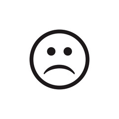 Poster - Sad face emoticon icon