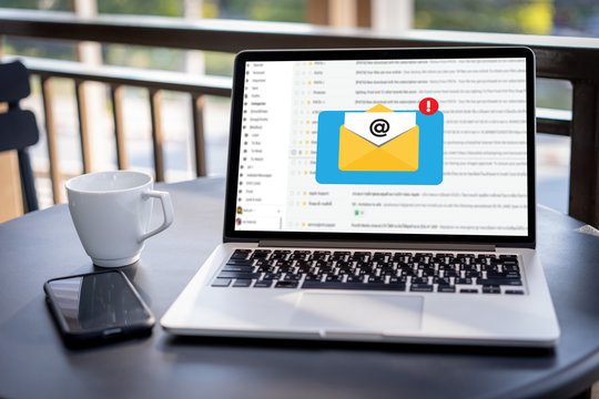 Mail Communication Connection message to mailing contacts phone Global Letters Concept