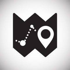 Poster - Navigation icon on white background for graphic and web design, Modern simple vector sign. Internet concept. Trendy symbol for website design web button or mobile app
