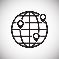 Poster - Navigation icon on white background for graphic and web design, Modern simple vector sign. Internet concept. Trendy symbol for website design web button or mobile app