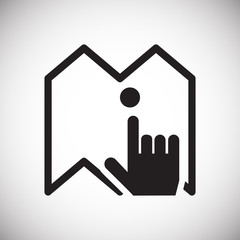 Poster - Navigation icon on white background for graphic and web design, Modern simple vector sign. Internet concept. Trendy symbol for website design web button or mobile app