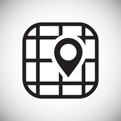 Poster - Navigation icon on white background for graphic and web design, Modern simple vector sign. Internet concept. Trendy symbol for website design web button or mobile app