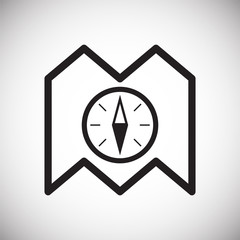 Poster - Navigation icon on white background for graphic and web design, Modern simple vector sign. Internet concept. Trendy symbol for website design web button or mobile app