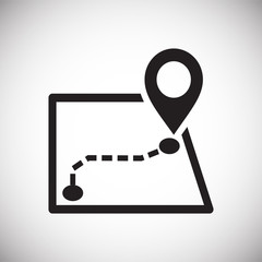 Poster - Navigation icon on white background for graphic and web design, Modern simple vector sign. Internet concept. Trendy symbol for website design web button or mobile app