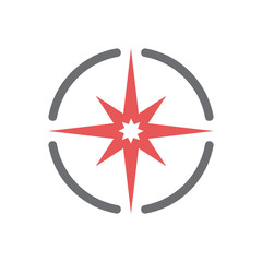 Poster - Navigation icon on white background for graphic and web design, Modern simple vector sign. Internet concept. Trendy symbol for website design web button or mobile app