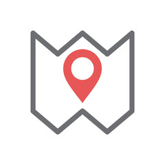 Poster - Navigation icon on white background for graphic and web design, Modern simple vector sign. Internet concept. Trendy symbol for website design web button or mobile app