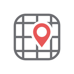 Poster - Navigation icon on white background for graphic and web design, Modern simple vector sign. Internet concept. Trendy symbol for website design web button or mobile app