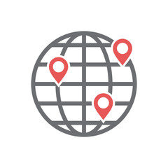 Poster - Navigation icon on white background for graphic and web design, Modern simple vector sign. Internet concept. Trendy symbol for website design web button or mobile app