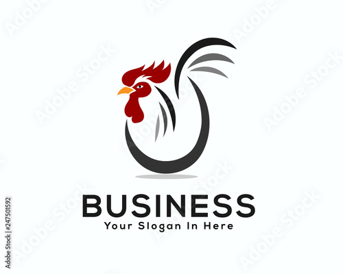Vector Line Art Egg Chicken Rooster Logo Design Inspiration Buy