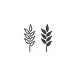 Wheat agriculture organic icon vector