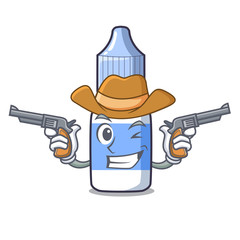 Sticker - Cowboy eye drops small bottle of character