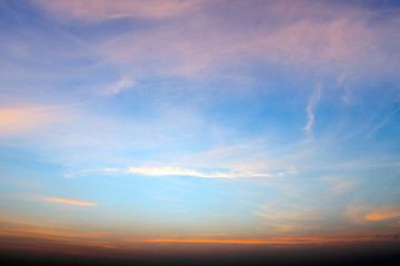Wall Mural - beautiful dramatic sky and landscape of pattaya city with sea during sunset.