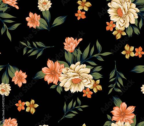 beautiful traditional flower bunch background