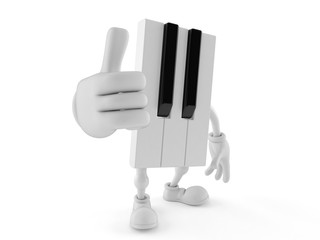 Sticker - Piano character with thumbs up