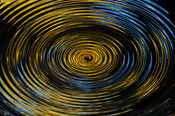 Poster - Yellow and blue spiral whirlpool