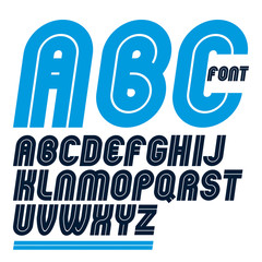 Poster - Set of vector rounded bold capital alphabet letters made with white lines, can be used in poster creation for social or commercial announcement