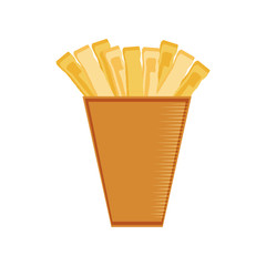 Sticker - french fries in paper bag