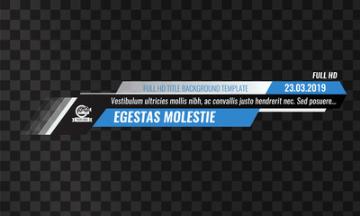 Wall Mural - Unique Video headline title or lower third template. High detailed Vector illustration