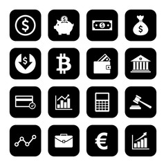 Poster - money icon and finance icon set symbol vector