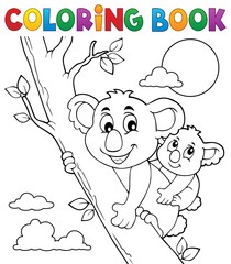 Sticker - Coloring book koala theme 2