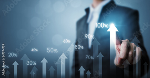 Fotomural Business development to success and growing growth concept